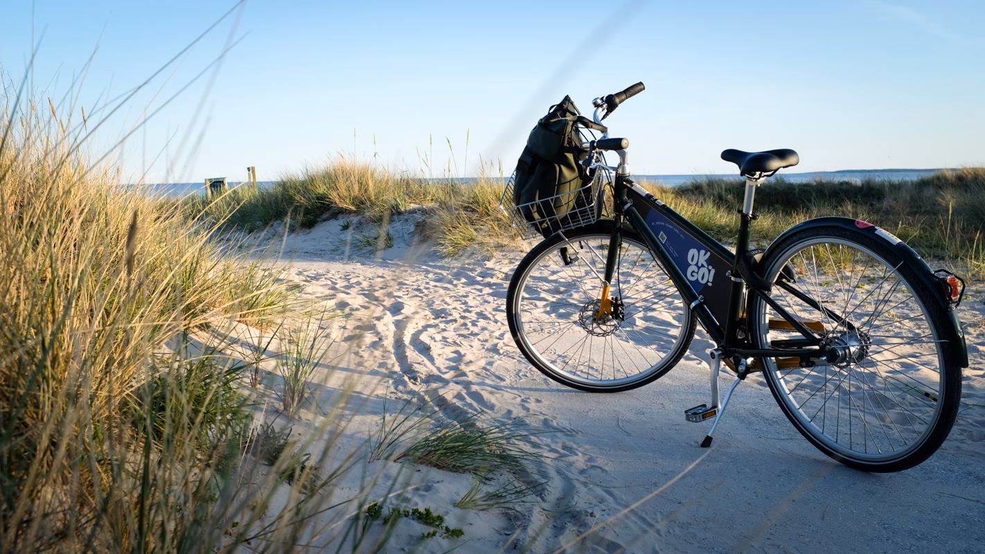 Hyrcyklar Fårö Sudersand strand